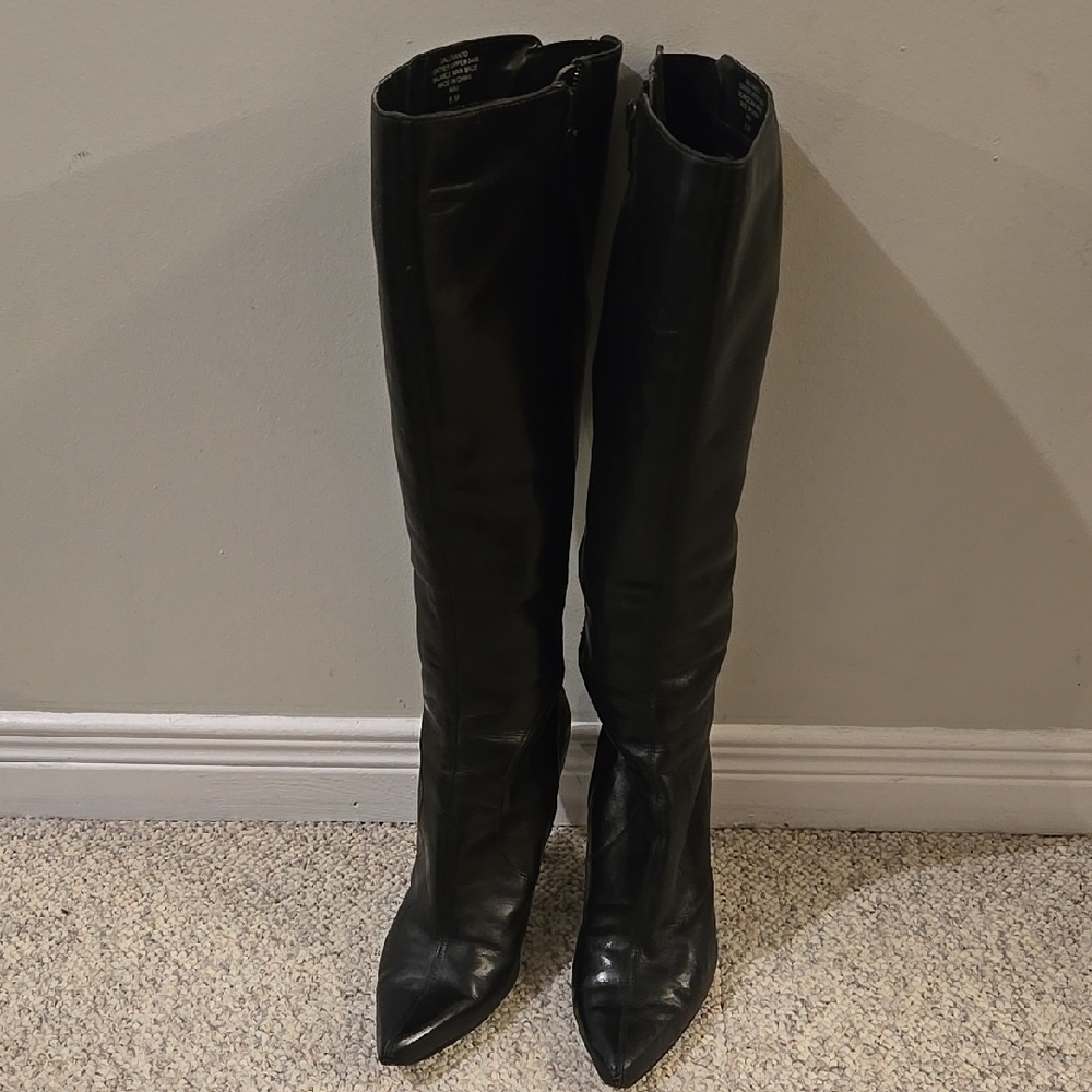 NINE WEST GALLIVANTO Elegant Black Knee-High Boots - Picture 5 of 11